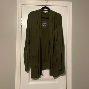 Olive green cardigan